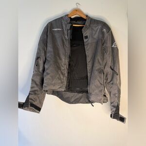 Xelement Women’s 2XL Motorcycle Jacket Gray Textile Riding Armor Biker Coat